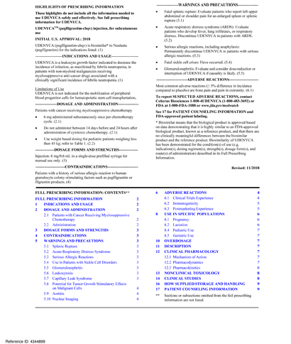 UDENYCA Prescribing Information