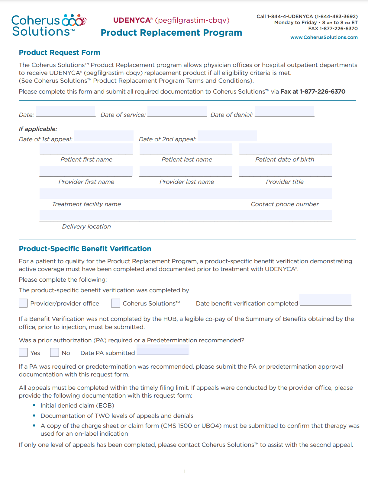 Virtual Debit Card Fax Request